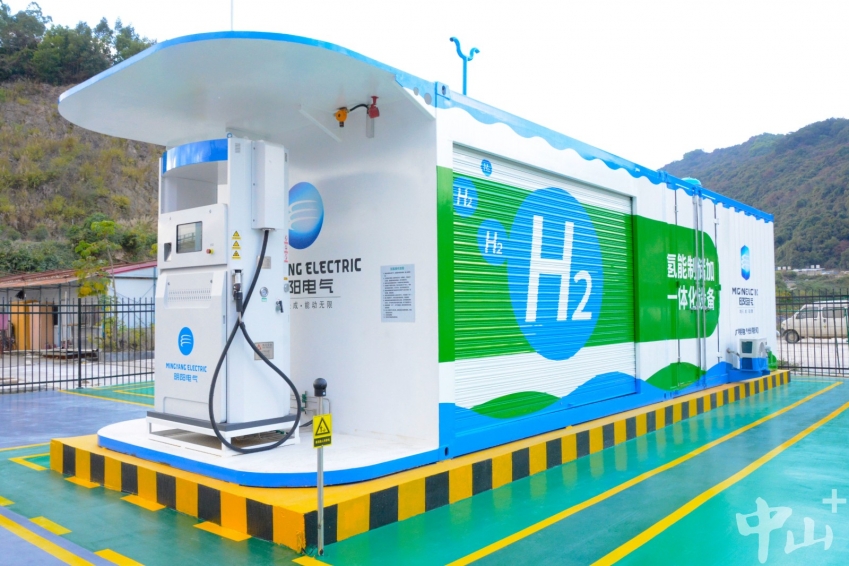An integrated device for hydrogen production, storage and refueling developed by Mingyang Electric.